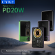 УМБ CYKE Q9+ Transparent 5000 mAh PD 20W MagSafe Wireless Powerbank Чорний