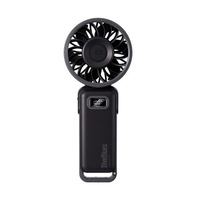 Вентилятор ручний DiveBlues Turbo Fan Pro з акумулятором 3600mAh, дисплеєм та 100 швидкостями Black