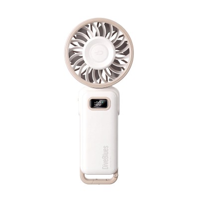 Вентилятор ручний DiveBlues Turbo Fan Pro з акумулятором 3600mAh, дисплеєм та 100 швидкостями White