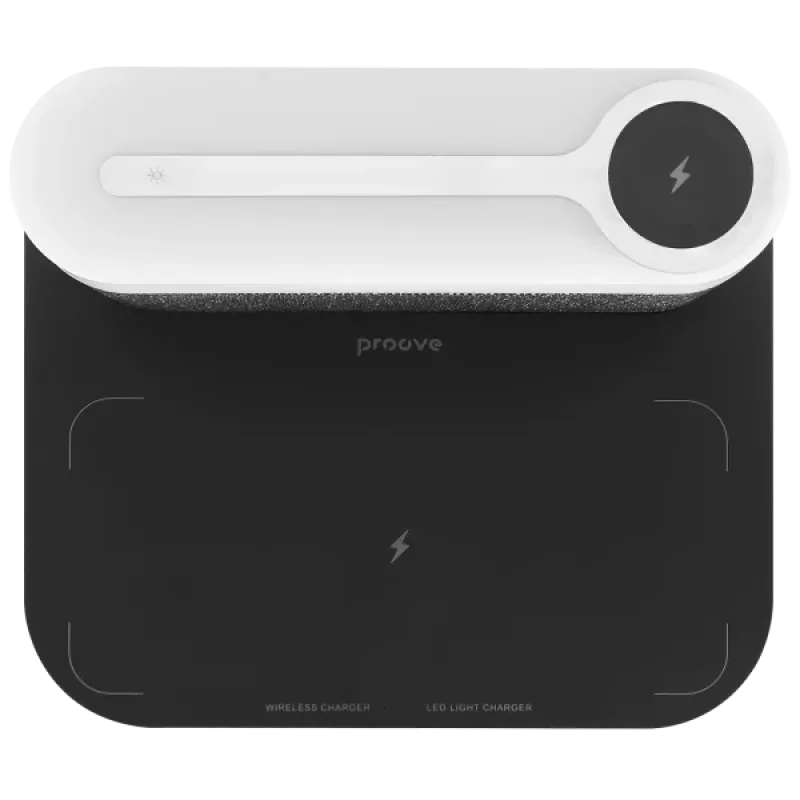 Нічник з бездротовою зарядкою Proove Day and Night темно-сірий