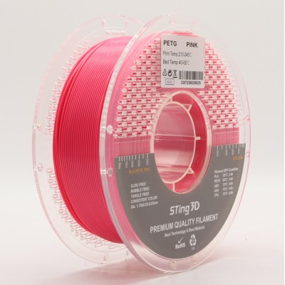 PETG пластик STing3D Рожевий 1.75 мм 1 кг для 3D друку