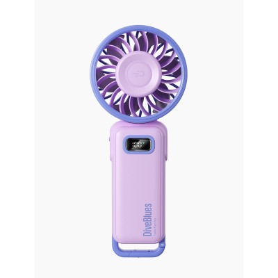 Вентилятор ручной DiveBlues Turbo Fan Pro с аккумулятором 3600mAh, дисплеем и 100 скоростями Purple-Blue