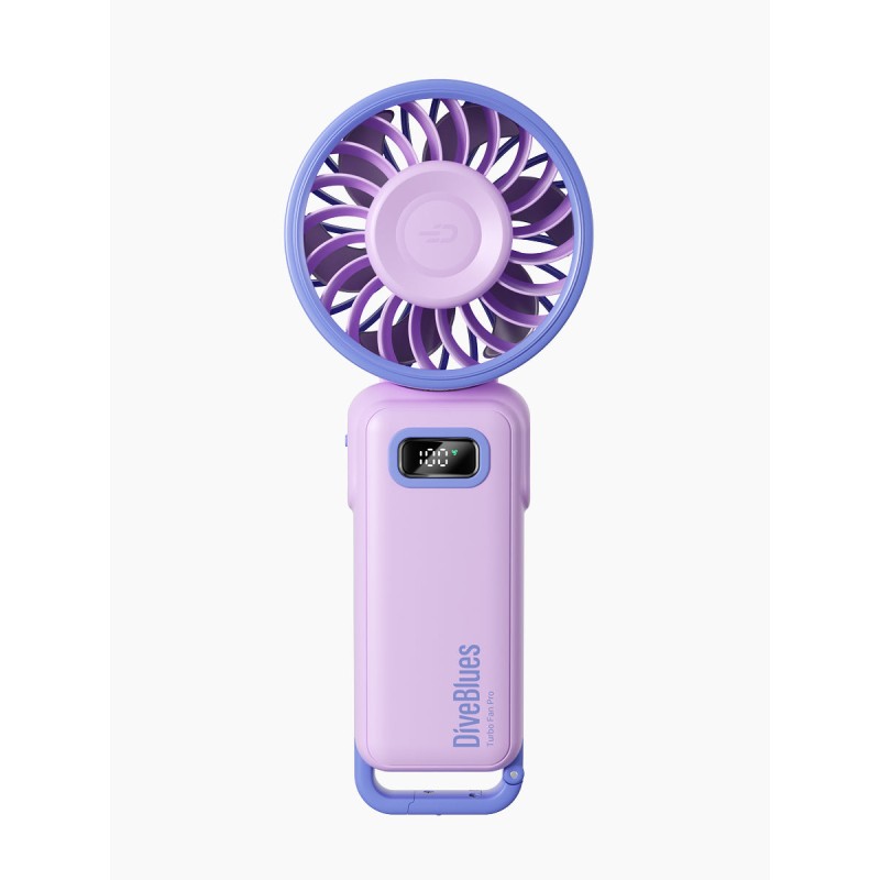 Вентилятор ручний DiveBlues Turbo Fan Pro з акумулятором 3600mAh, дисплеєм та 100 швидкостями Purple-Blue