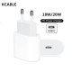 Сетевое зарядное устройство Kcable USB-C блок питания PD 20W Power Adapter для Apple iPhone/iPad