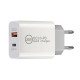 Сетевое зарядное устройство Kcable PD+QC3.0 блок питания 20W Power Adapter с 2хUSB (USB Type-A + Type-C)