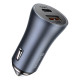 АЗП Baseus Dual Car Charger CCJDZ-CX U+C 40W Dark Gray + USB-C to Lightning (TZCCJD-B0G)