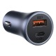 АЗП Baseus Dual Car Charger CCJDZ-CX U+C 40W Dark Gray + USB-C to Lightning (TZCCJD-B0G)