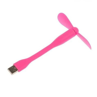 Вентилятор гнучкий USB Рожевий для повербанків та ноутбуків