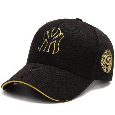 Кепка бейсболка NY Black (New York) 55-61 см чорна з золотистим лого Бавовна