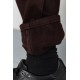 Брюки мужские на флисе, цвет коричневый, 1R2009