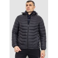 Куртка чоловіча демісезонна з капюшоном, колір чорний, 234R902