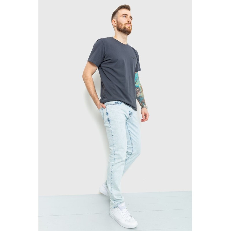 Джинси чоловічі Slim, колір блакитний, 157R37-21-001
