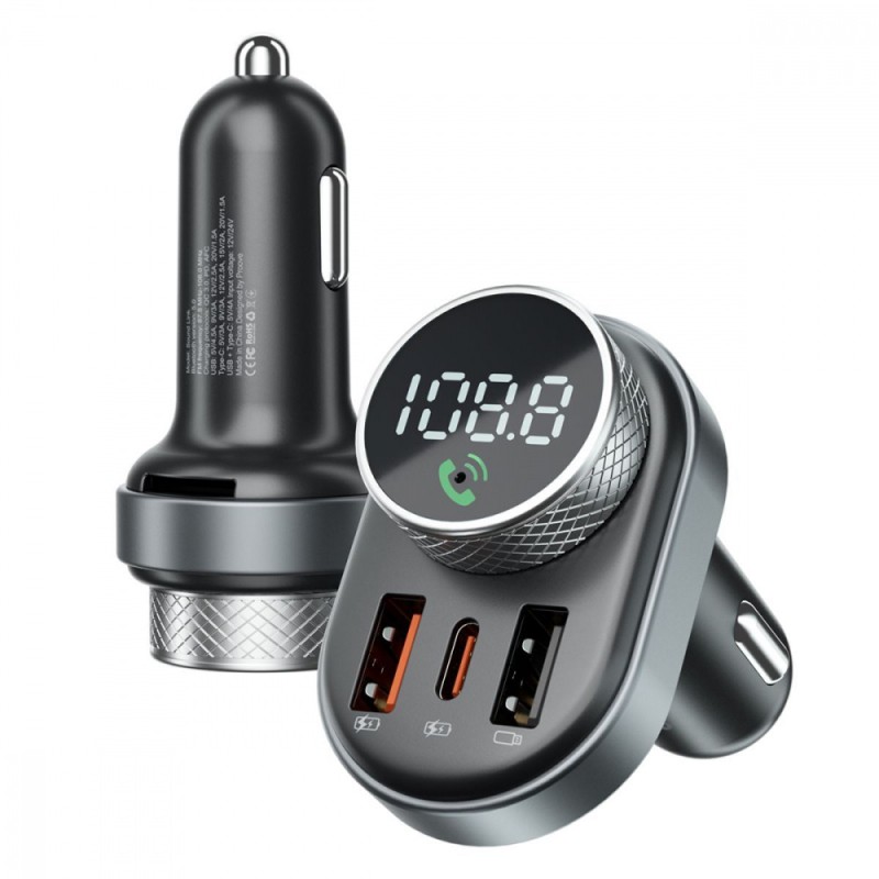 АЗП Proove FM Launcher Sound Link 30W (PD+QC3.0) Type-C+USB black