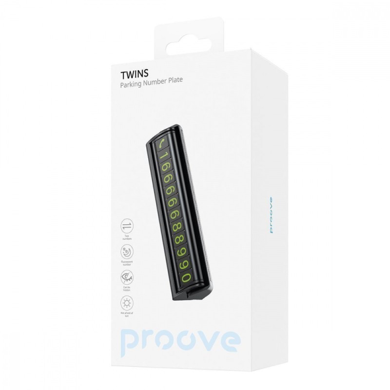 Парковочная карта Proove Twins Parking Number Plate black