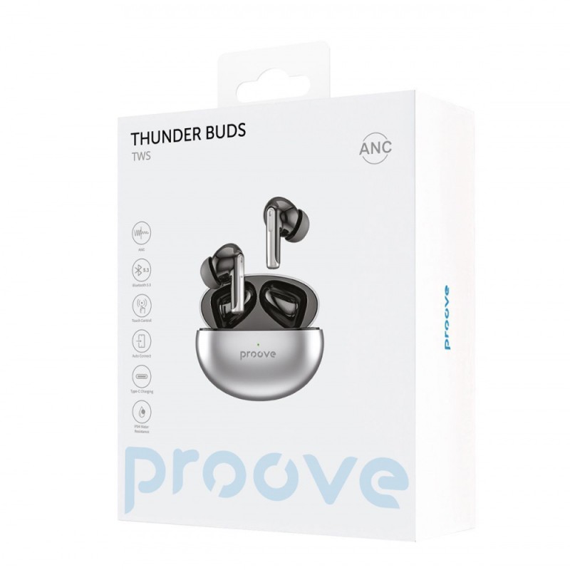 Бездротові навушники Proove Thunder Buds TWS with ANC gray