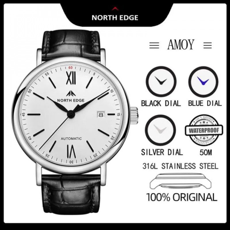 Механические Часы NORTH EDGE AMOY silver