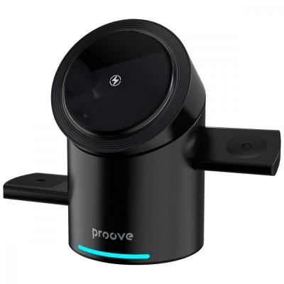 Wireless charger Proove Optimus Black - 3 in 1