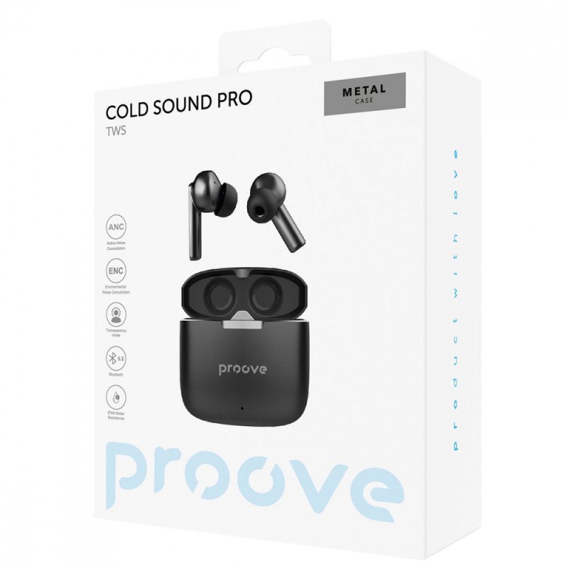 Wireless headphones Proove Cold Sound Pro with ANC Gray