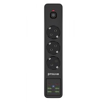 Сетевой фильтр Proove Power Strip P-03 (3 розетки + 4 USB + 2 Type-C) 2М black