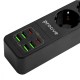 Мережевий фільтр Proove Power Strip P-03 (3 розетки + 4 USB + 2 Type-C) 2М black