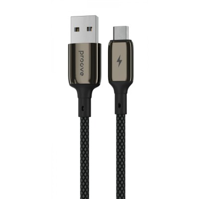 Кабель Proove Dense Metal USB to Micro USB 2.4A (1m) black