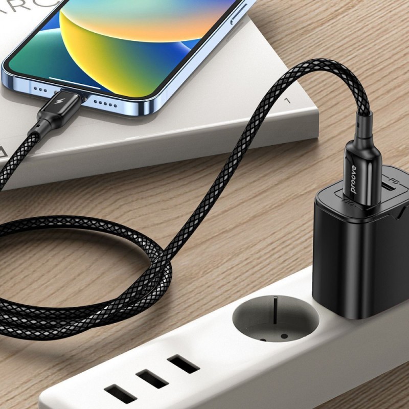 Кабель Proove Dense Metal USB для Type-C 2.4A (1m) Black
