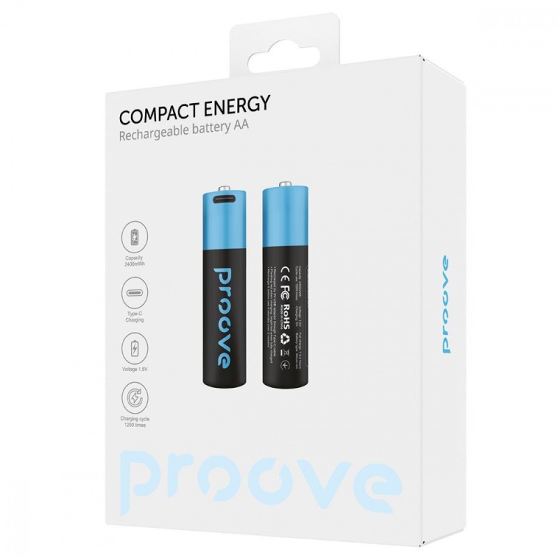 Акумуляторні батарейки Proove Compact Energy AA 2 шт Black