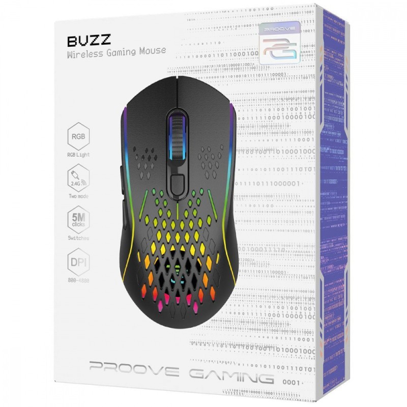 Бездротова ігрова миша Proove Gaming Buzz Black