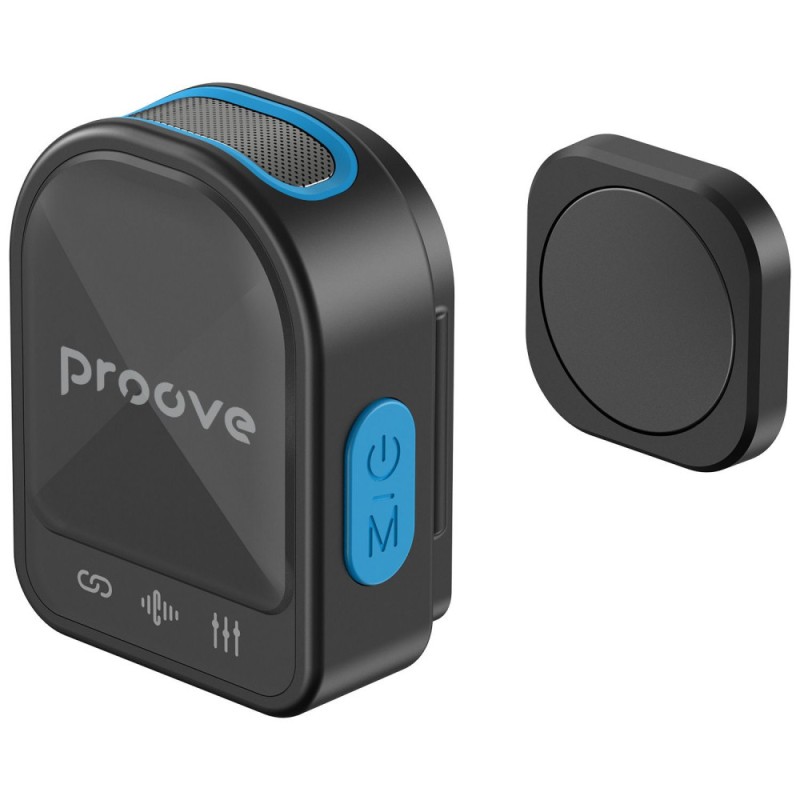 Бездротовий петличний мікрофон Proove DualCast Black для блогінгу та стрімів