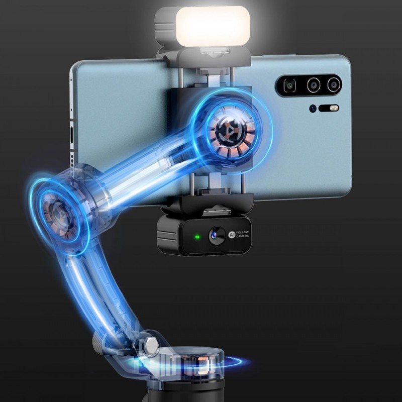 Стабілізатор для смартфона Proove Vector Gimbal Stabilizer з AI-трекінгом та LED-підсвічуванням Стабілізатор для смартфона Proove Vector Gimbal Stabilizer з AI-трекінгом та LED-підсвічуванням
