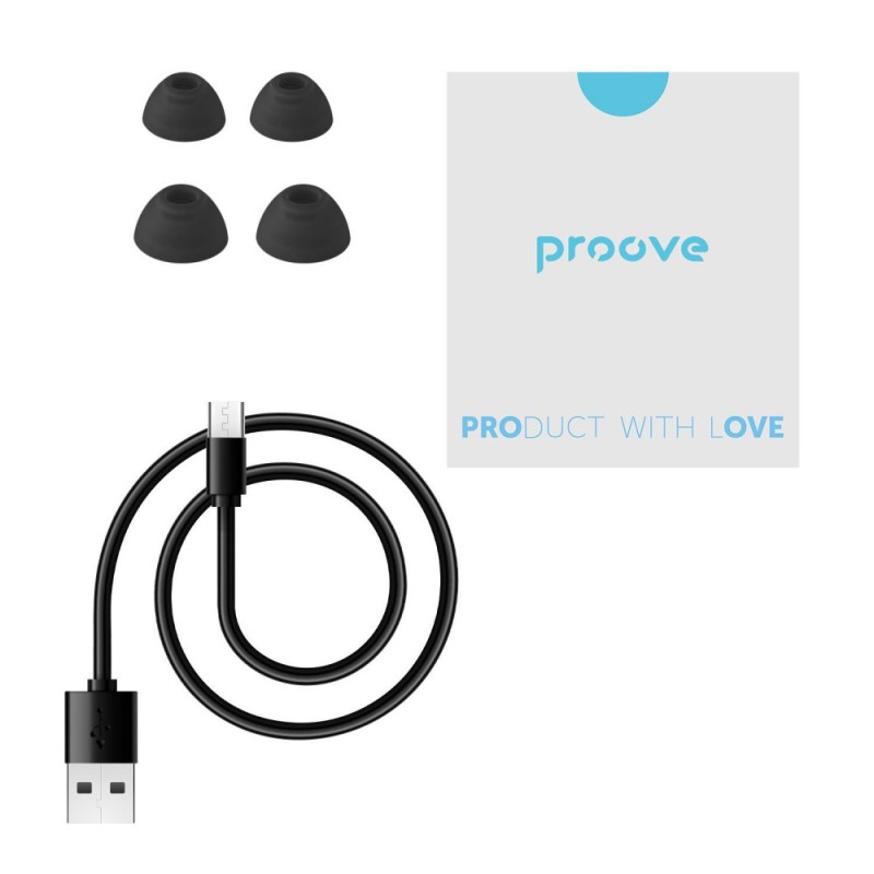 Бездротові навушники Proove Intro Pro TWS with ANC (APP) obsidian black