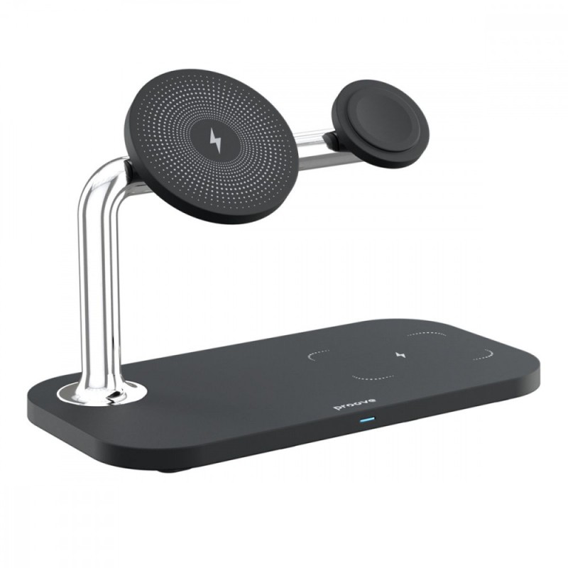 Бездротовий зарядний пристрій Proove Magnetic Field 3 in 1, MagSafe, QuickCharge, Type-C 15W Black (44657) Бездротовий зарядний пристрій Proove Magnetic Field 3 in 1, MagSafe, QuickCharge, Type-C 15W Black (44657)