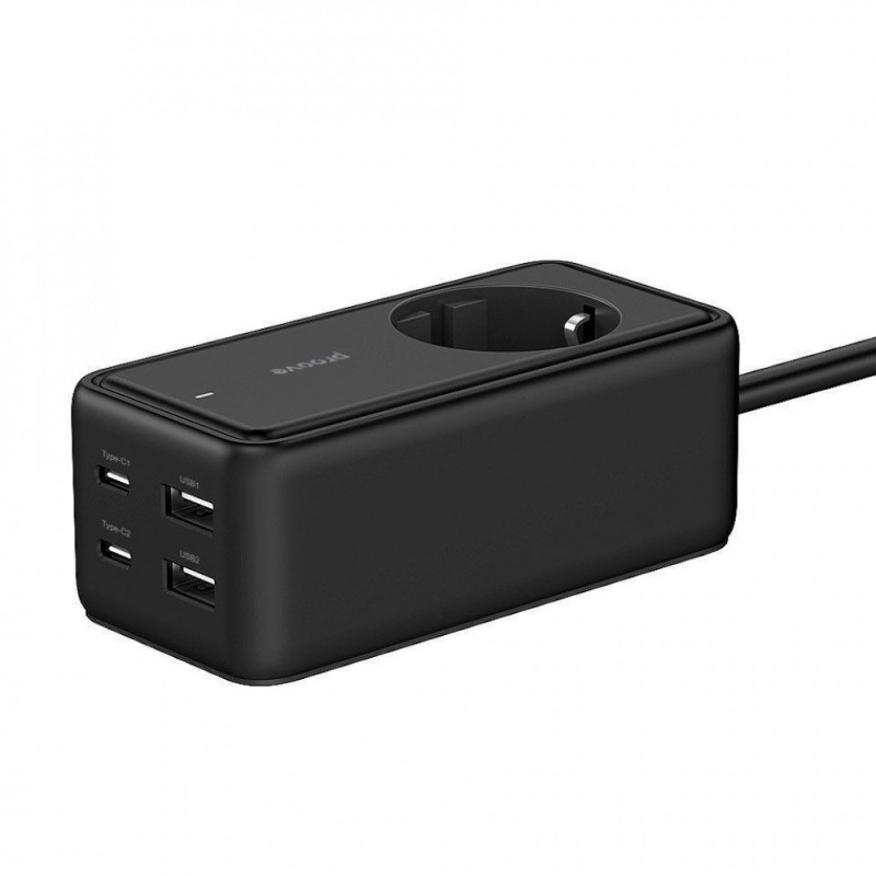 Мережевий фільтр Proove Power Strip Homester PD-03 1AC 65W (2 Type-C + 2USB) black