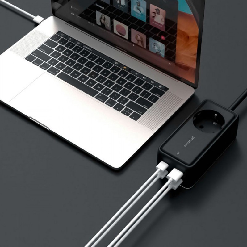 Мережевий фільтр Proove Power Strip Homester PD-03 1AC 65W (2 Type-C + 2USB) black