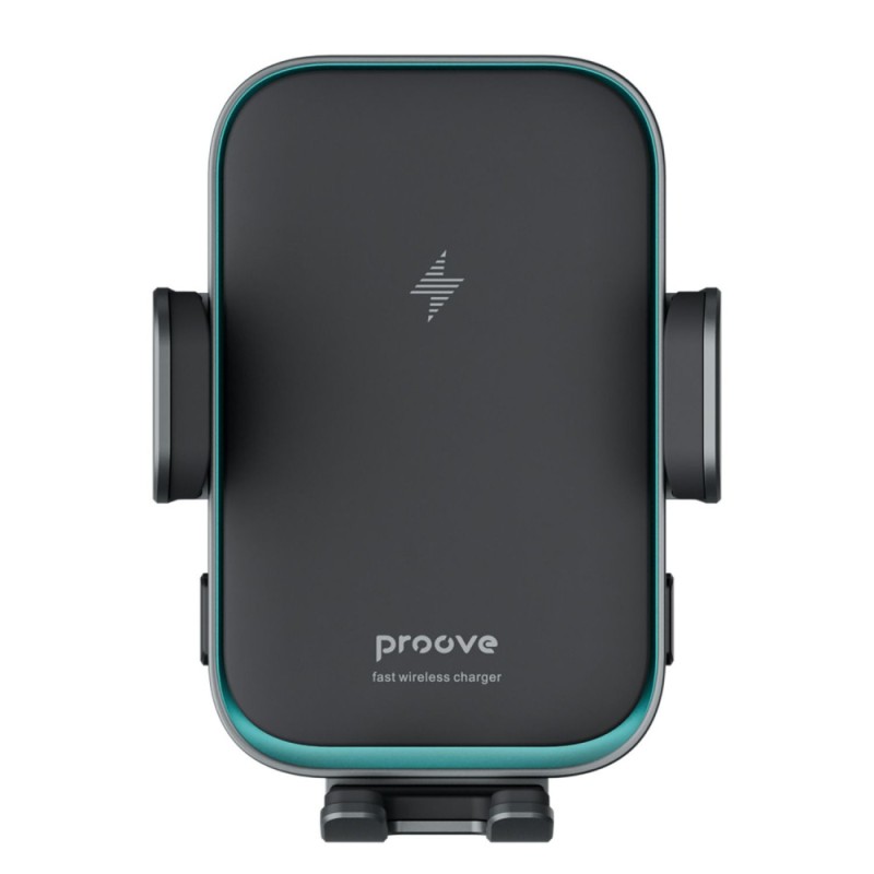 Автомобильный держатель с беспроводным ЗУ Proove Triple Clamp Pro 15W Metal Gray