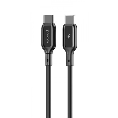Кабель Proove Flex Metal 60W, Type-C to Type-C 1м Black (50505)