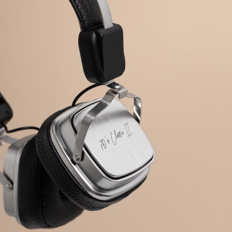 Беспроводные наушники Proove 70's Classic II со встроенным микрофоном Bluetooth 5.4 + AUX Silver Black