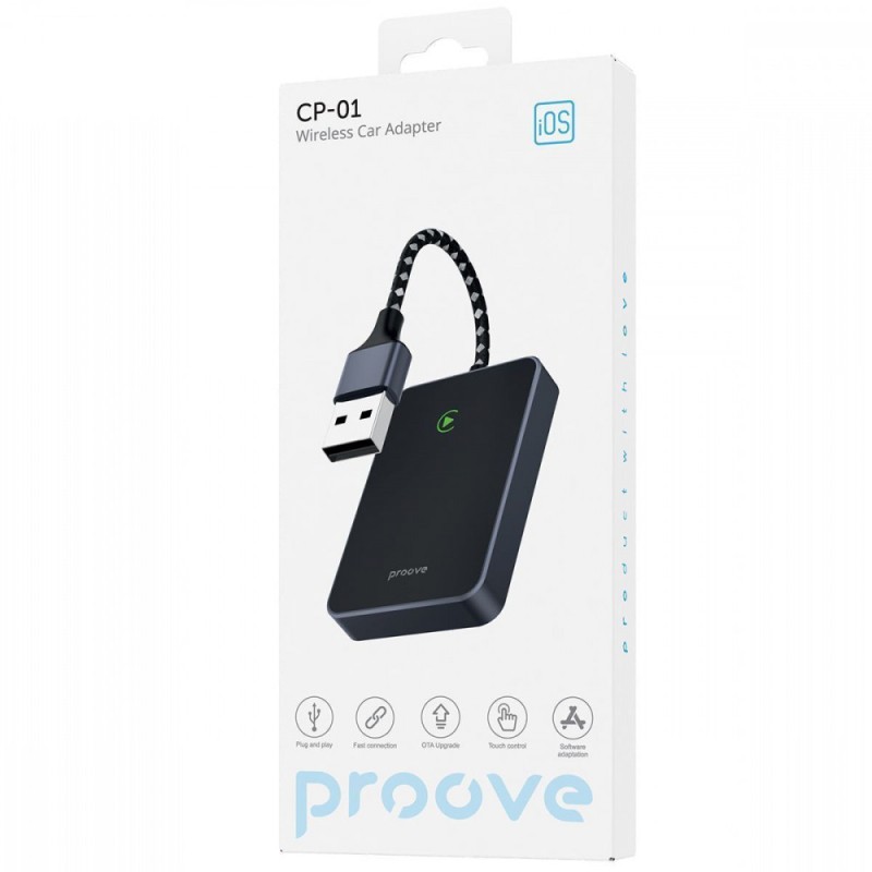 Беспроводной адаптер Proove СP-01 Wireless Car Adapter (беспроводной адаптер Apple CarPlay) Black