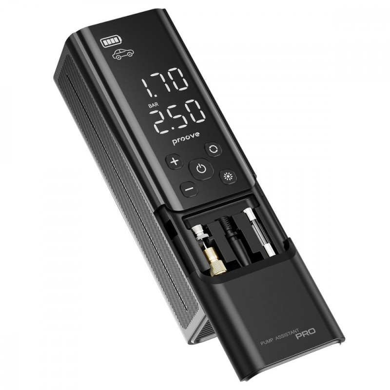 Proove Pump Assistant Pro 120W 7500mAh Car Air Pump Black - Portable Compressor with Power Bank