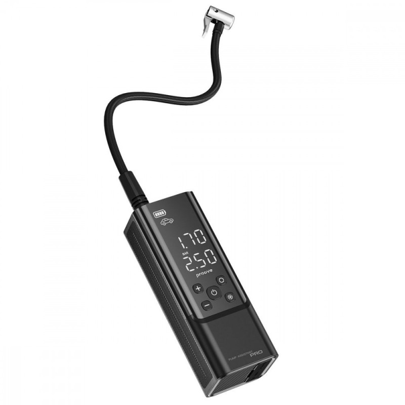 Proove Pump Assistant Pro 120W 7500mAh Car Air Pump Black - Portable Compressor with Power Bank