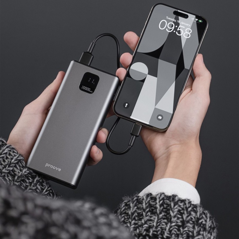 УМБ Proove Guardian 30000mAh Type-C + 2xUSB + Micro USB 22.5W Silver (PBG322210004) УМБ Proove Guardian 30000mAh Type-C + 2xUSB + Micro USB 22.5W Silver (PBG322210004)