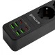 Мережевий фільтр Proove Power Strip P-03 (3 розетки + 4 USB + 2 Type-C) 2М black