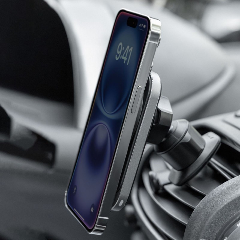 Proove Square Magnetic Pro 15W Metal Gray Car Holder with Wireless Charger Proove Square Magnetic Pro 15W Metal Gray Car Holder with Wireless Charger