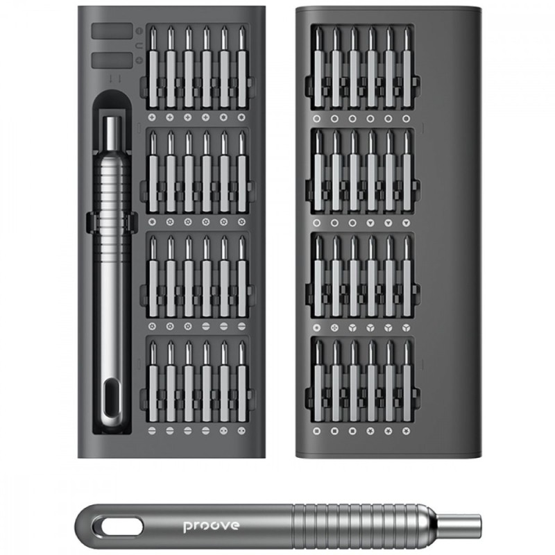 Многофункциональный набор отверток Proove Fixer 51in1 Gray Многофункциональный набор отверток Proove Fixer 51in1 Gray