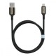 Кабель Proove Dense Metal USB to Lightning 2.4A (1m) Black