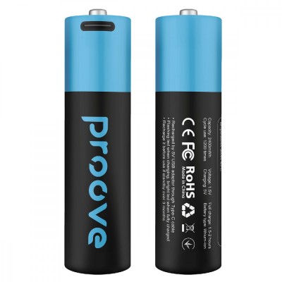 Rechargeable batteries Proove Compact Energy AA 2 pcs Black
