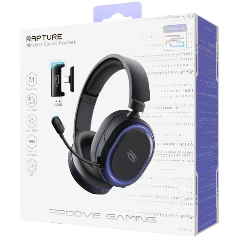 Беспроводная игровая гарнитура Proove Gaming Rapture (APP) Black