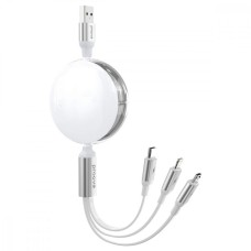 Cable Proove Triple Sync 3 in 1 (Type‑C + Micro USB + Lightning) 1.2 m White