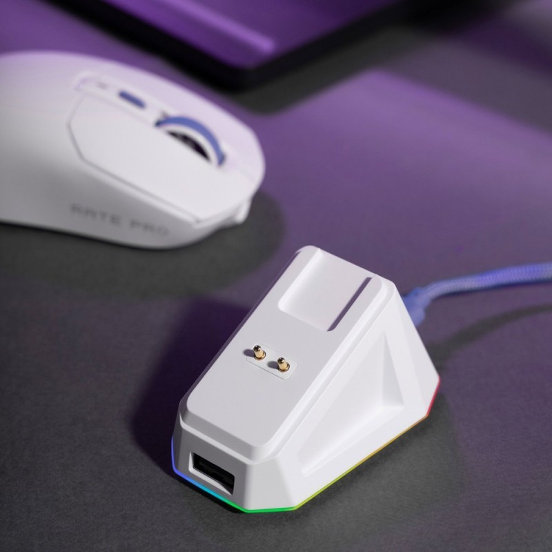 Бездротова ігрова миша Proove Gaming Rate Pro with Charging Dock White
