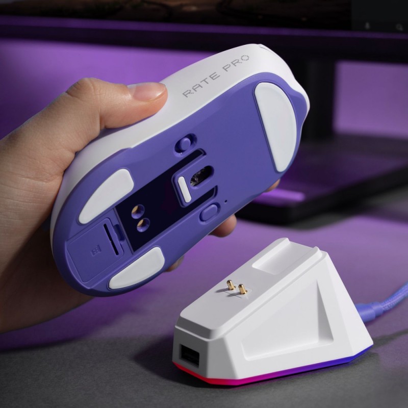 Бездротова ігрова миша Proove Gaming Rate Pro with Charging Dock White